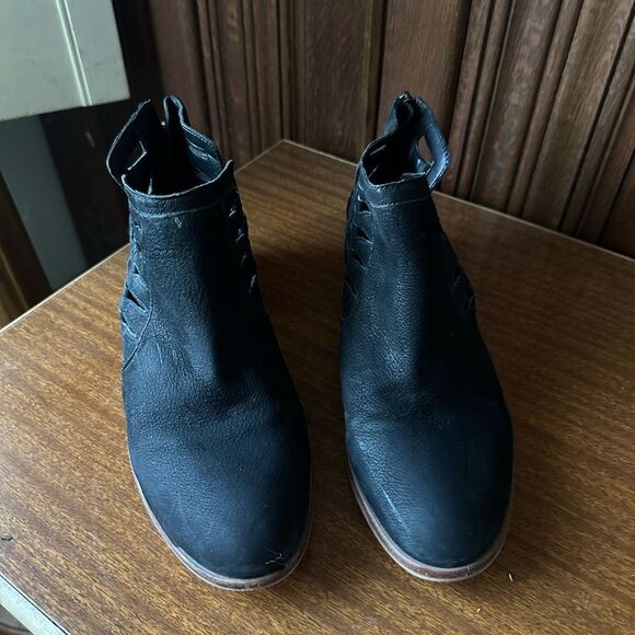 Vince Camuto Black Cutout Ankle Booties - Picture 7 of 7